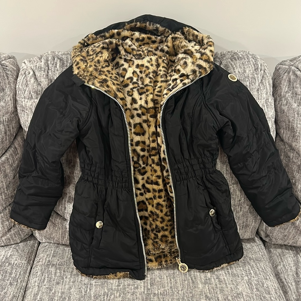 DKNY girls reversible winter coat
